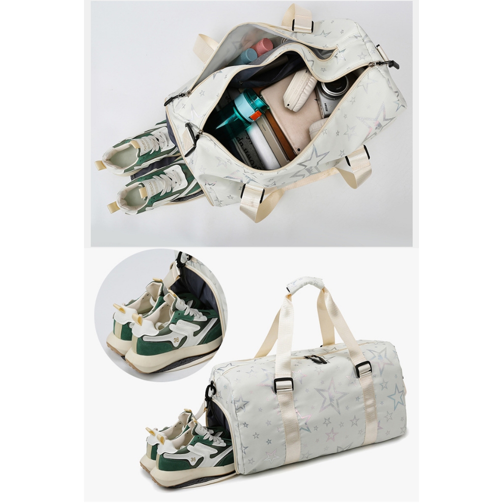 Túi xách thể thao du lịch thời trang nữ túi gym đa năng ngăn đựng giày riêng vải chống nước 8900