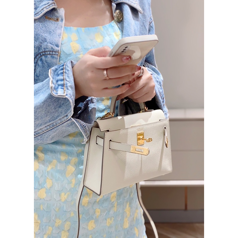 KELLY K21 EPSOM sc ❌ DA THẬT , DA EPSOM , DA TRƯNG CỦA DÒNG HM ✅ dòng vip nên đường kim mũi chỉ được giả khâu tay