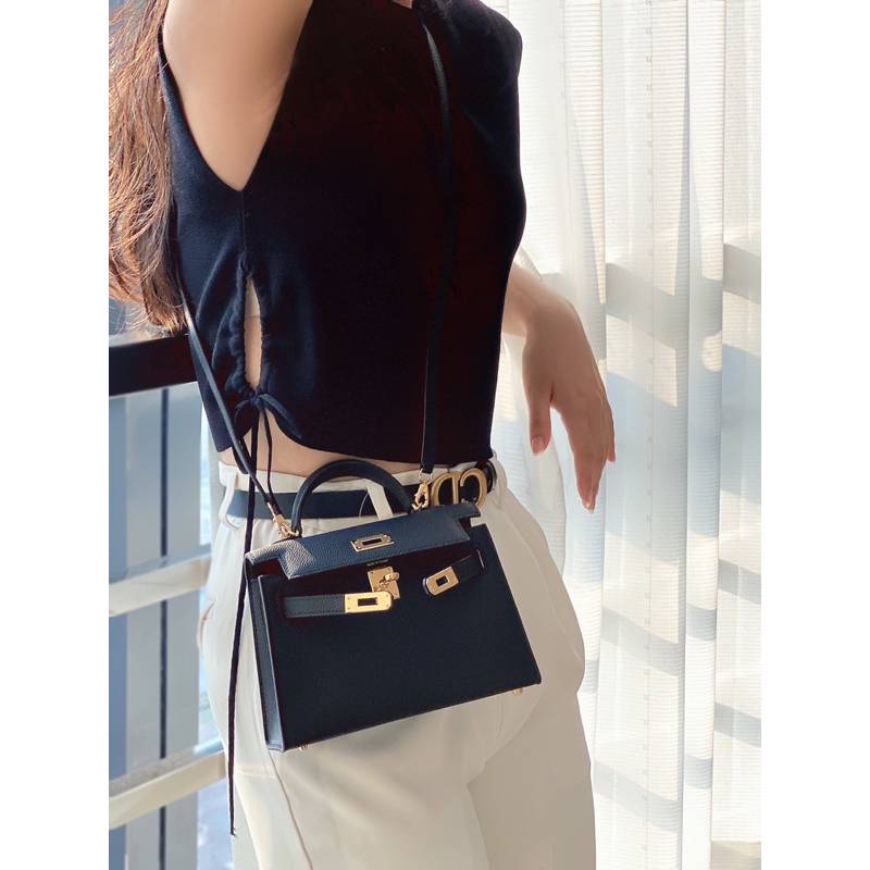 KELLY K21 EPSOM sc ❌ DA THẬT , DA EPSOM , DA TRƯNG CỦA DÒNG HM ✅ dòng vip nên đường kim mũi chỉ được giả khâu tay