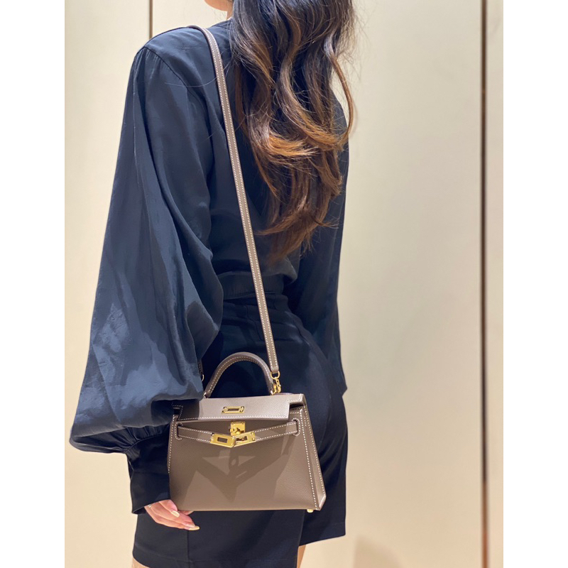 KELLY K21 EPSOM sc ❌ DA THẬT , DA EPSOM , DA TRƯNG CỦA DÒNG HM ✅ dòng vip nên đường kim mũi chỉ được giả khâu tay