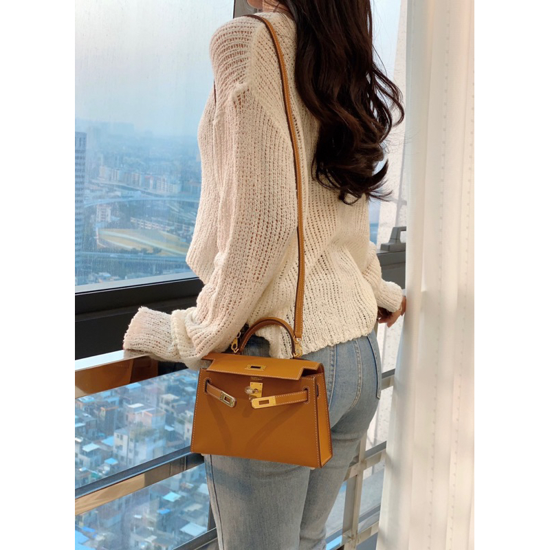 KELLY K21 EPSOM sc ❌ DA THẬT , DA EPSOM , DA TRƯNG CỦA DÒNG HM ✅ dòng vip nên đường kim mũi chỉ được giả khâu tay