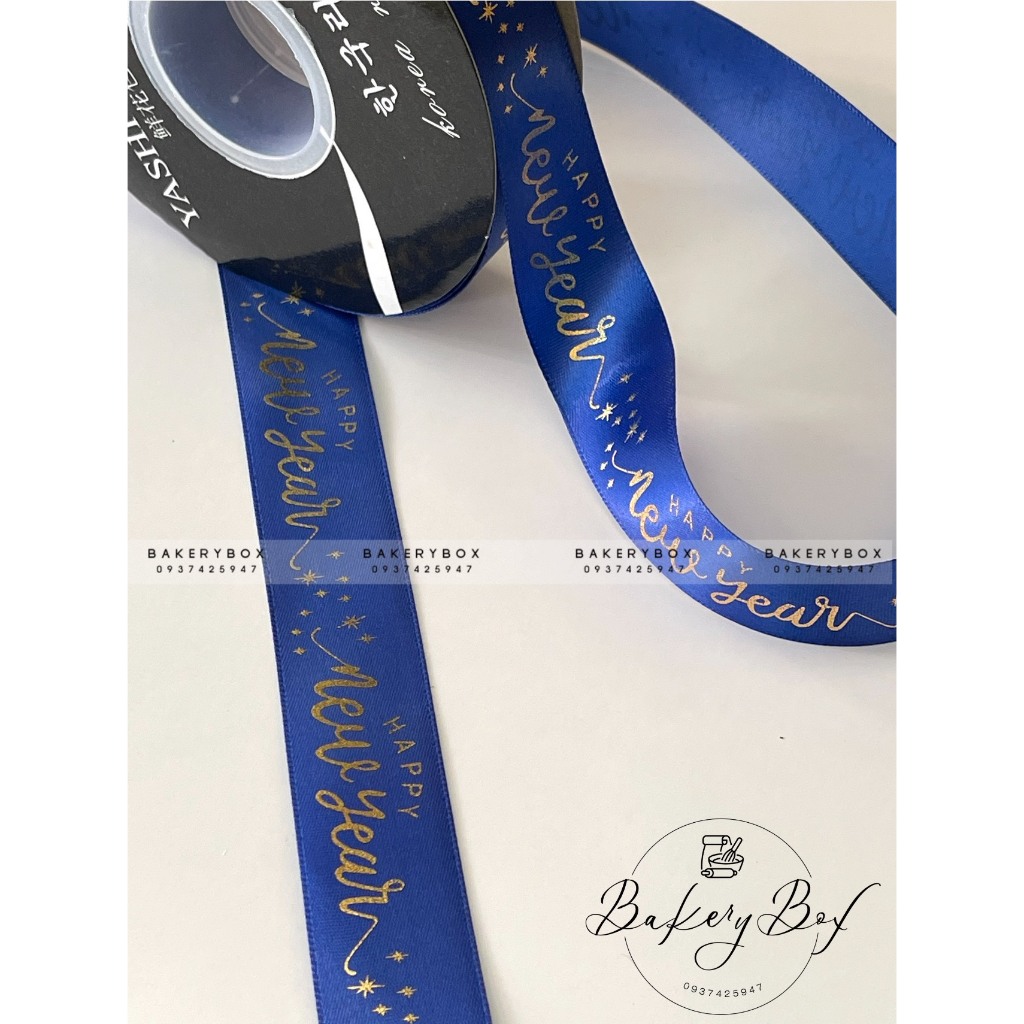 Ruy Băng Tết Bản 2.5cm Chữ HAPPY NEW YEAR