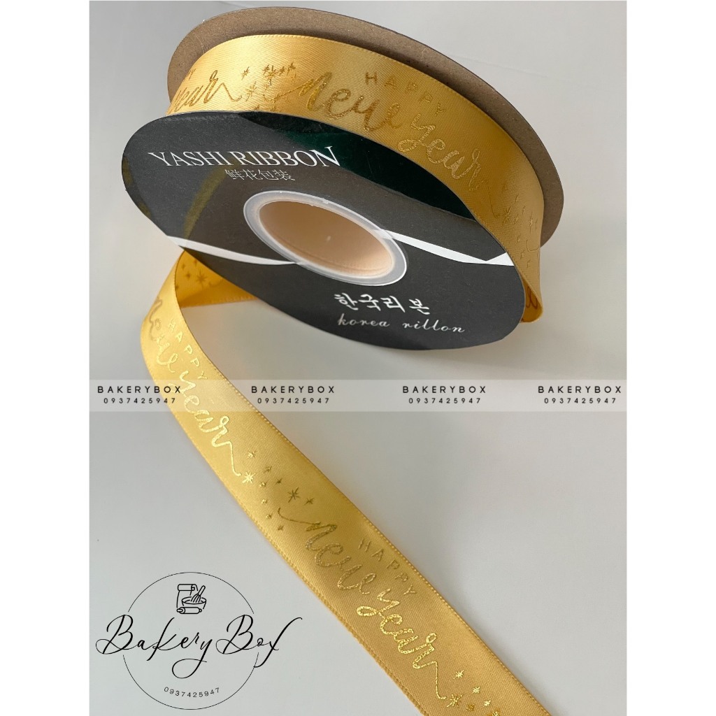 Ruy Băng Tết Bản 2.5cm Chữ HAPPY NEW YEAR