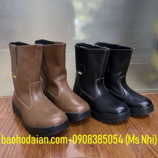 Ủng mũi thép chất liệu da hãng Sobar 2 màu đen(VP-2005) và màu nâu(VP-2005K)- Hình thật, hàng sẵn