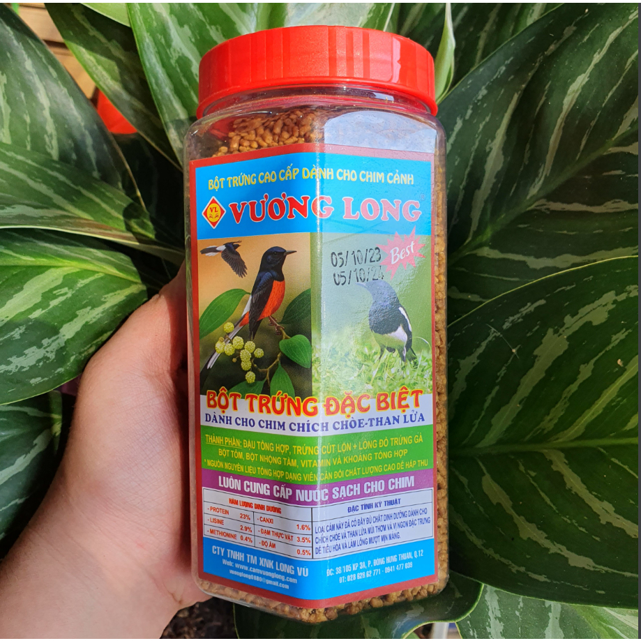 Cám trứng thức ăn chim chích chòe Vương Long  - dạng bột, dạng hạt - 500g