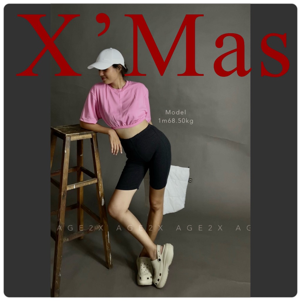 Quần biker nữ AGE2X hàng VNXK, Legging Lửng, siêu hack dáng