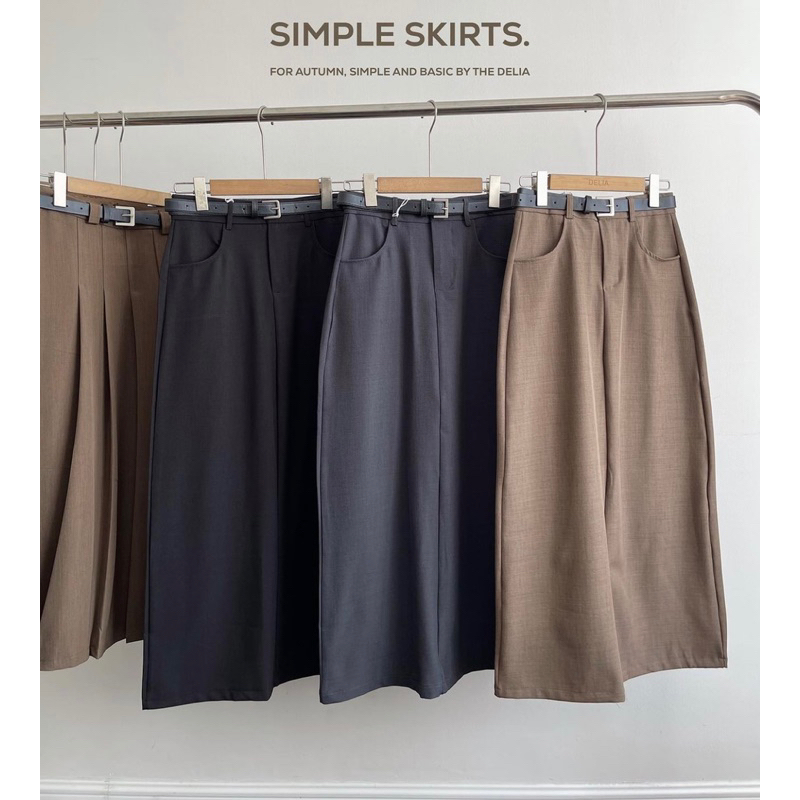 8862 CHÂN VÁY DÀI CÓ TÚI KÈM BELT