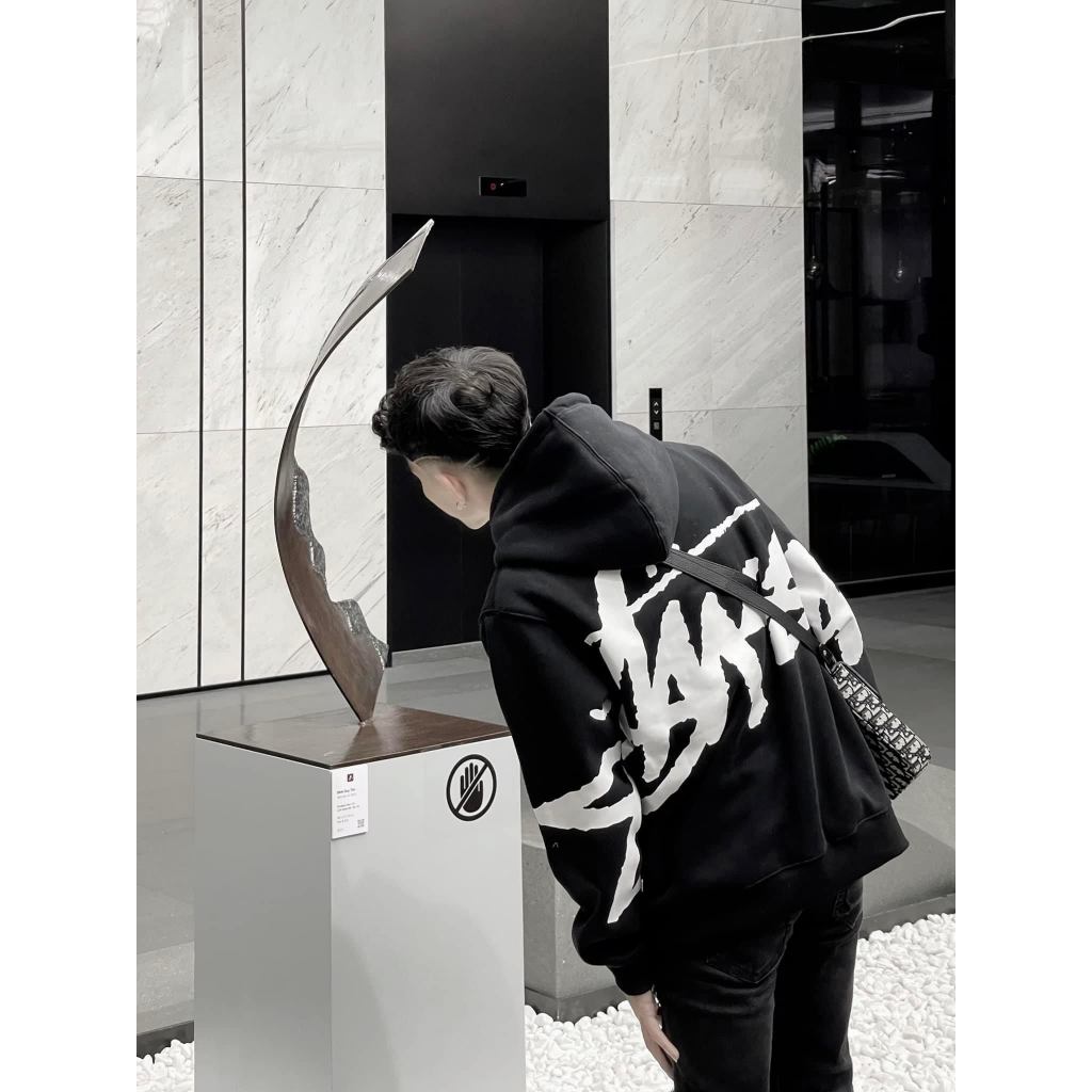 Áo khoác hoodie stussy full chữ kí nam nữ unisex local brand nỉ bông L66 HD136