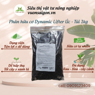(Combo 2) Phân Dynamic Úc gói 1kg, phân hữu cơ dạng viên nén, giúp siêu hoa trái (Vườn Sài Gòn)