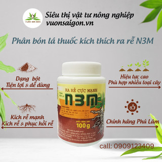 Phân bón lá ra rễ N3M (500gr) kích rễ, mầm, chồi, lá (Vườn Sài Gòn - Vuon Sai Gon)