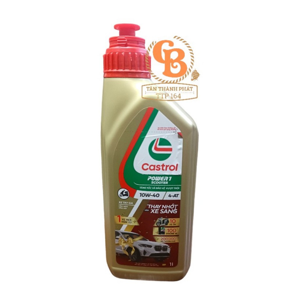 Nhớt castron power 1 scooter 0.8L 10w-40