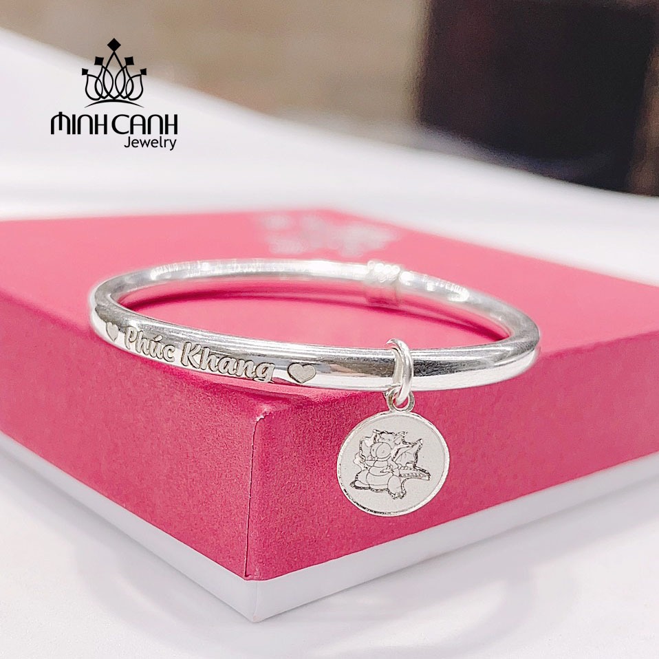 Vòng Bạc Khắc Tên Miễn Phí Cho Bé Quà Tặng Thôi Nôi, Đầy Tháng, Sinh Nhật - Minh Canh Jewelry