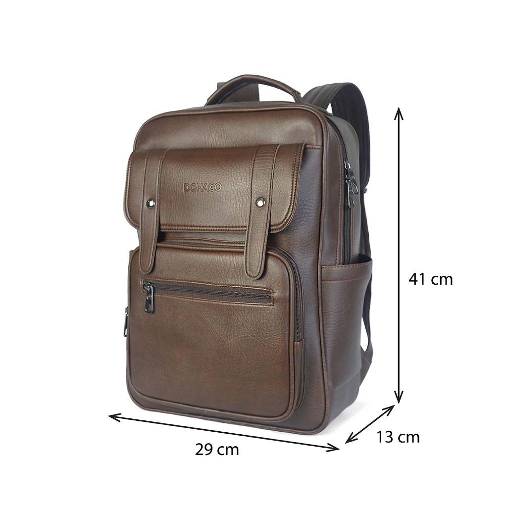 Balo Da Nam Dohago BNA01, Balo Da thời trang đựng Laptop 15.6 inch Đa Năng, Chống Nước, Thiết Kế Trẻ Trung, Phong Cách