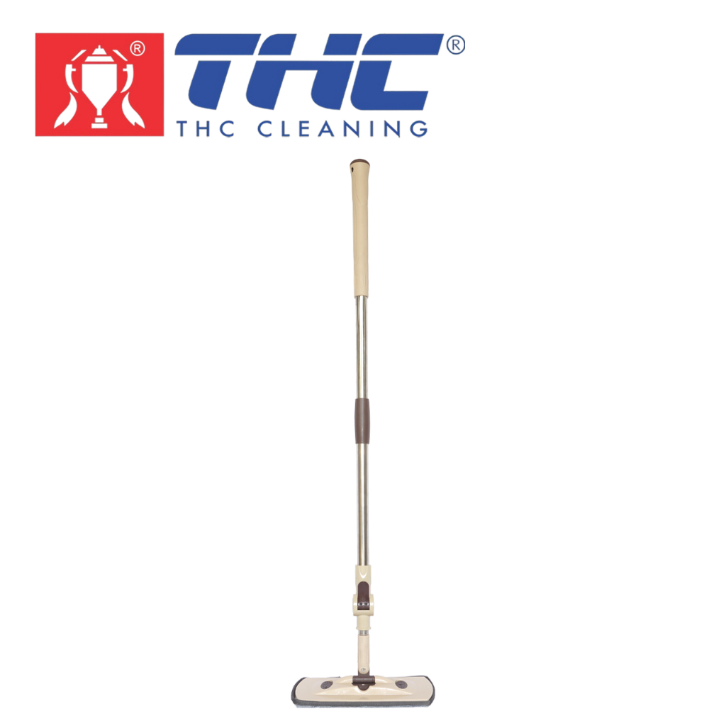 Cây Lau Nhà Tự Vắt 360 Độ Inox THC-5S Flat Spin Mop Bộ Lau Nhà 360 Độ Tự Vắt Thông Minh Đầu Mềm Đa Năng THC Cleaning