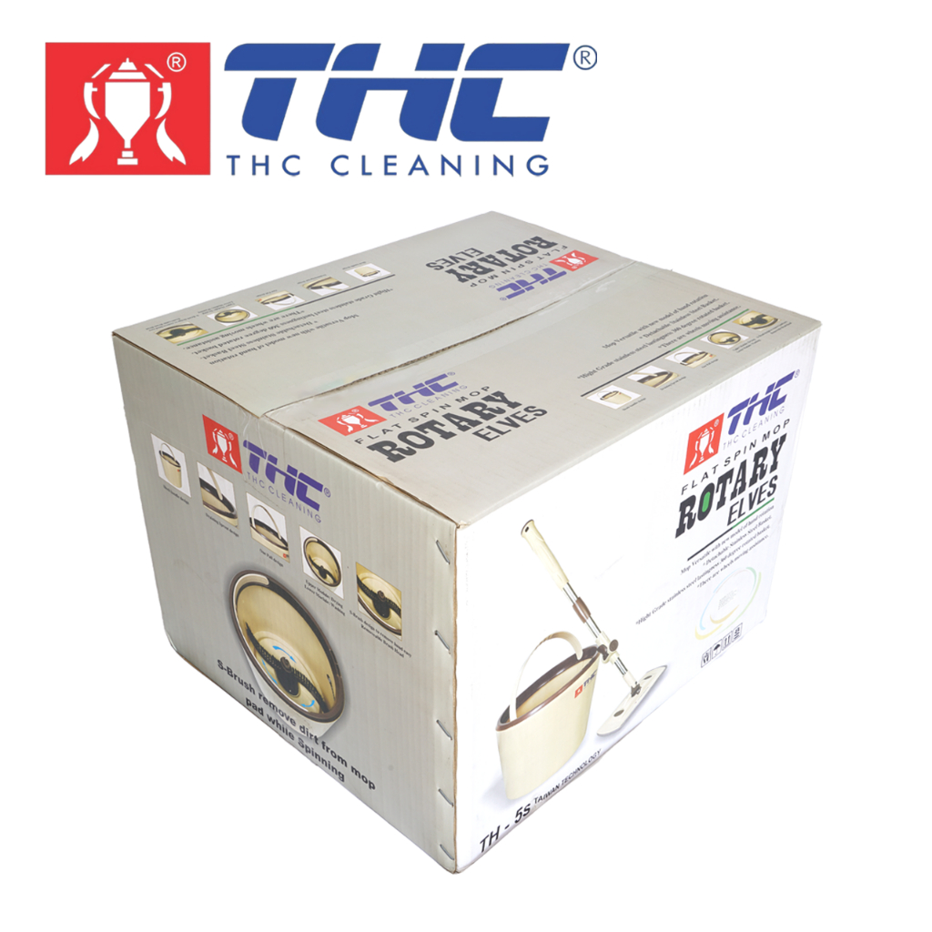 Cây Lau Nhà Tự Vắt 360 Độ Inox THC-5S Flat Spin Mop Bộ Lau Nhà 360 Độ Tự Vắt Thông Minh Đầu Mềm Đa Năng THC Cleaning