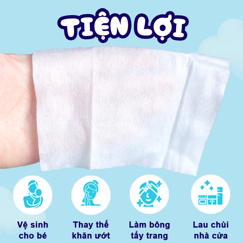 Giấy khô đa năng Likado, Combo 5 khăn vải khô đa năng 300g mềm mịn không mùi an toàn  Baby-S – SKH007