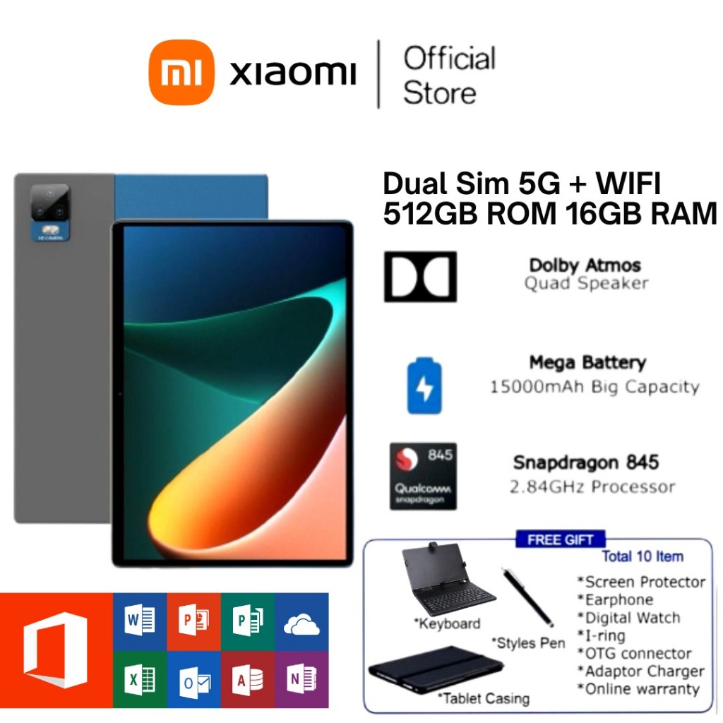 🔥MỚI ĐẾN🔥 2023 Xiaomi Pad 70 /P70 |RAM 16GB 512GB ROM | Snapdragon 865 | 20000mAh | Khe cắm SIM kép