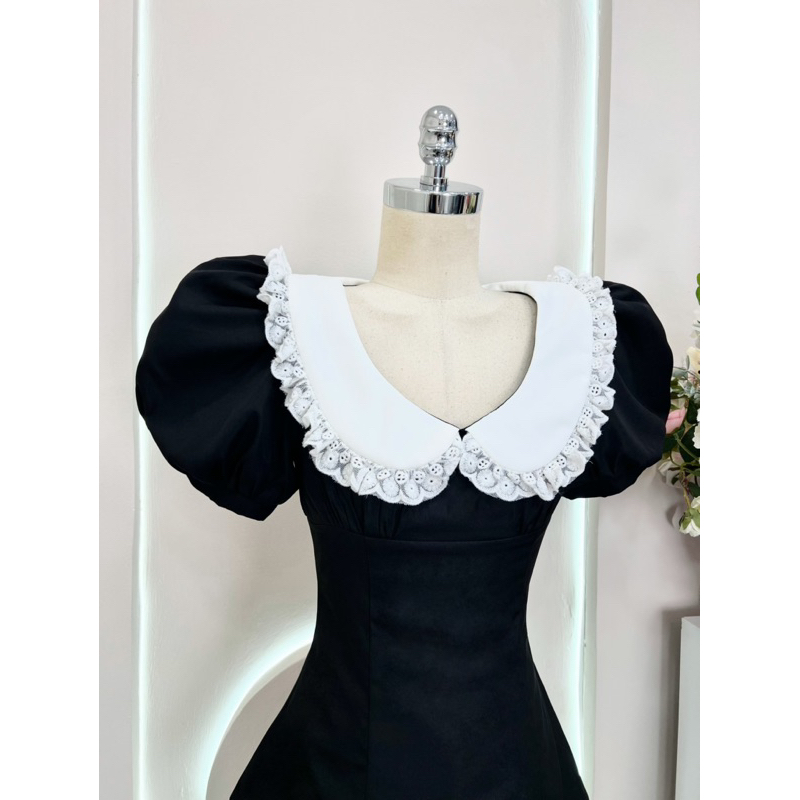 👚 SET REN CỔ SEN + CHÂN VÁY