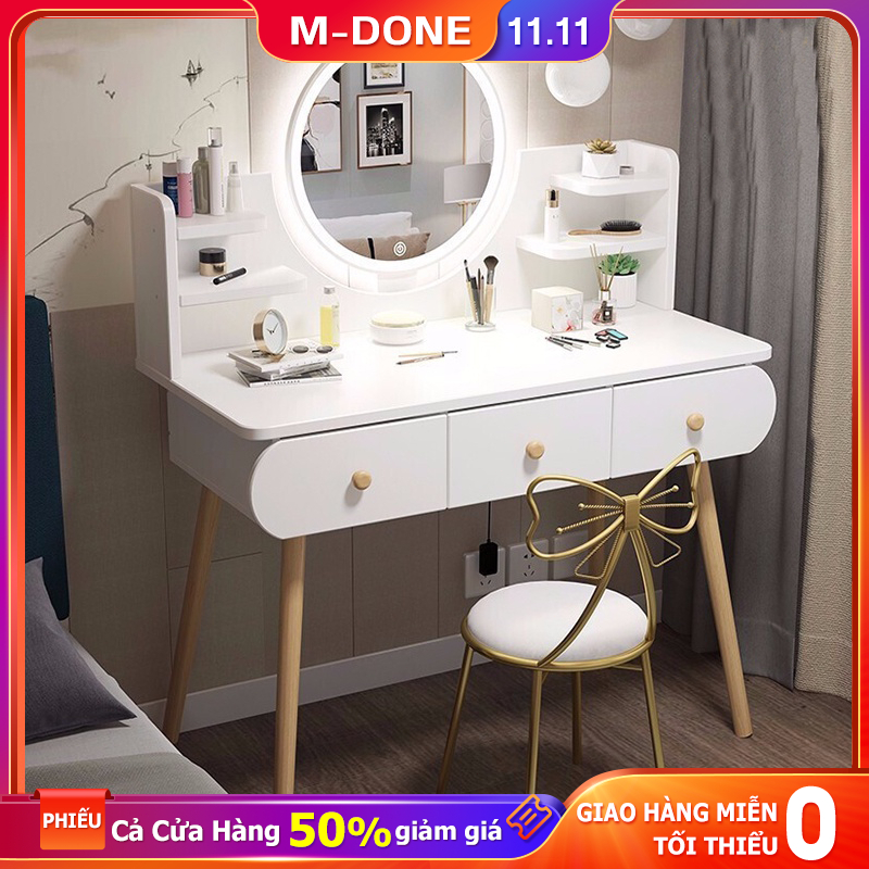 MD Bàn trang điểm Bộ bàn trang điểm đa năng có gương soi