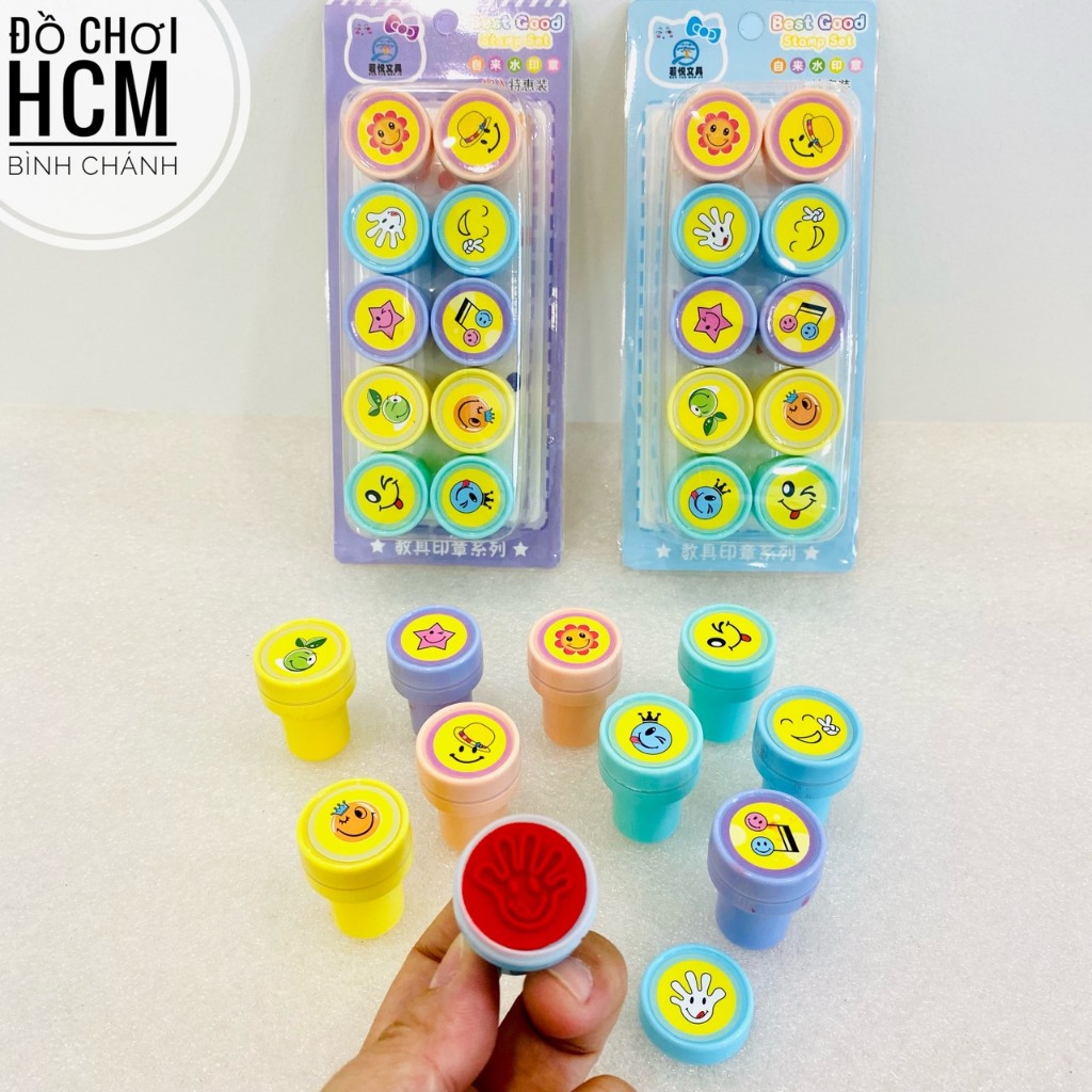 Đồ chơi trẻ em con dấu hoa quả hình trái cây, mặt cười dễ thương cho bé chơi trò đóng dấu, nhà bếp