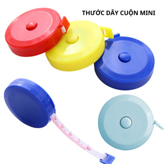 Thước dây cuộn mini hình tròn dây rút tự động