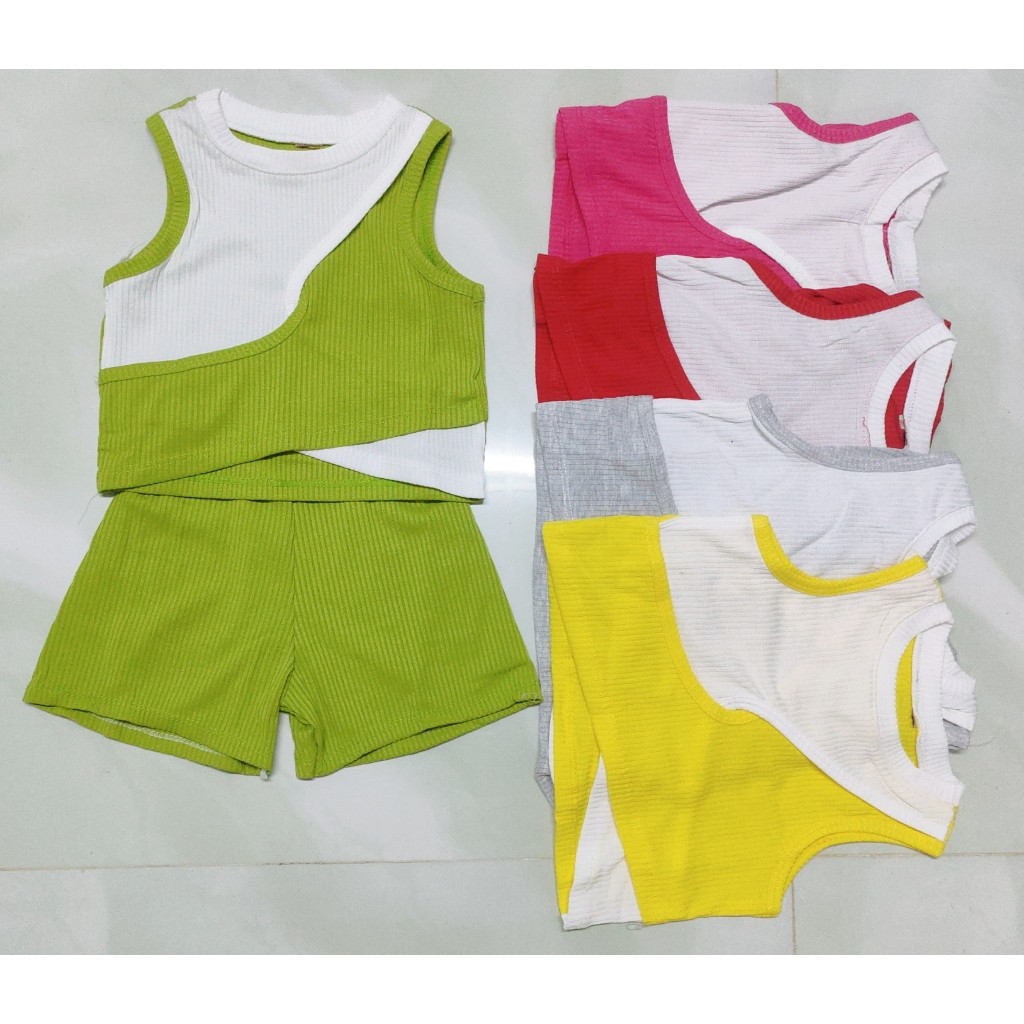Bộ Thun Gân Kiểu Bé (6-14kg) (giao màu ngẫu nhiên)