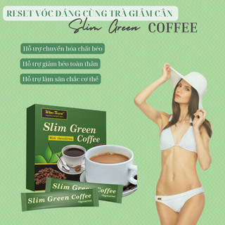 Cà Phê Xanh SLIM GREEN Kháng Mỡ Giảm Cân, Giảm Sự Thèm Ăn Hộp 18 Gói