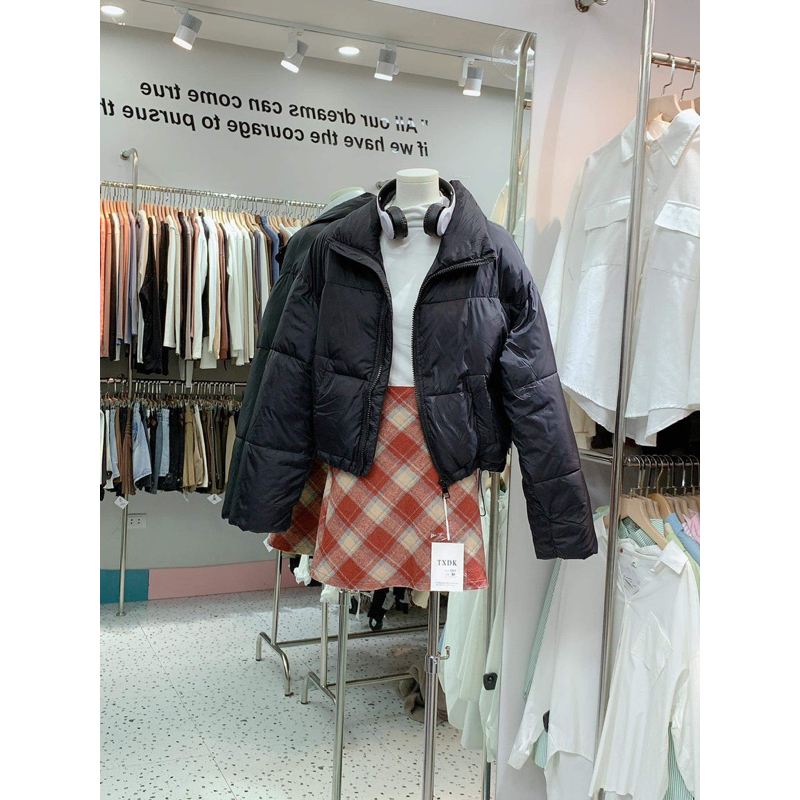 Chân váy ngắn sọc caro trẻ trung xinh xắn