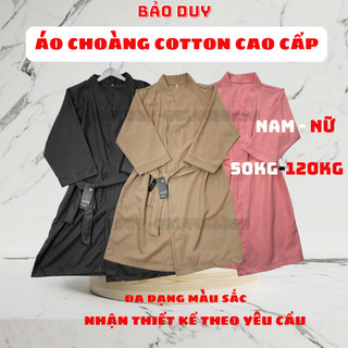 ÁO CHOÀNG COTTON - NAM -NỮ - BẢO DUY  Áo choàng ngủ cổ chữ V dây rút nhiều màu dùng trong resort, khách sạn, spa