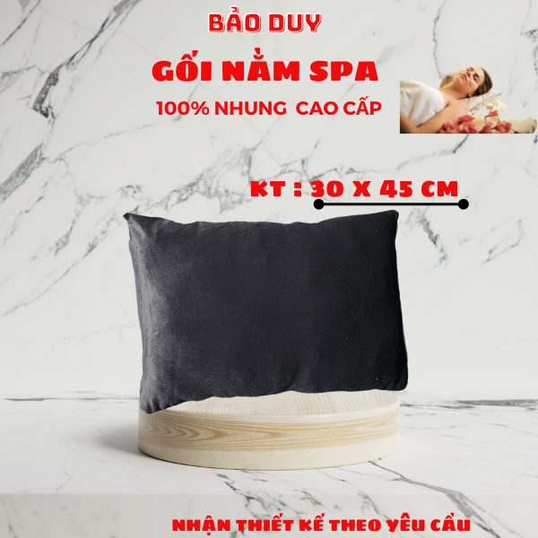 GỐI NẰM SPA CHÂT NHUNG MỊN - BẢO DUY - SIÊU MỀM MỊN, KHÔNG XÙ