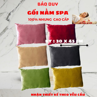 GỐI NẰM SPA CHÂT NHUNG MỊN - BẢO DUY - SIÊU MỀM MỊN, KHÔNG XÙ - KT : 30 x 45cm