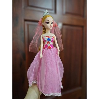 Búp bê khớp 30cm mắt ngọc và tóc dài