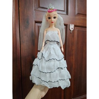 Búp bê khớp 30cm mắt ngọc và tóc dài