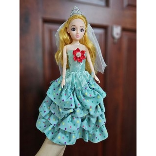 Búp bê khớp 30cm mắt ngọc và tóc dài