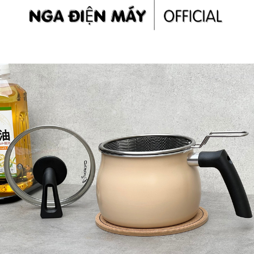 Nồi Chiên Ngập Dầu Kaiyo 15cm, Kèm Giỏ Vớt Inox, Nhiều Màu