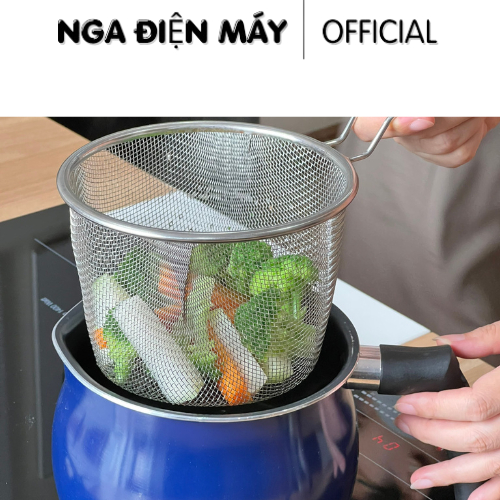 Nồi Chiên Ngập Dầu Kaiyo 15cm, Kèm Giỏ Vớt Inox, Nhiều Màu