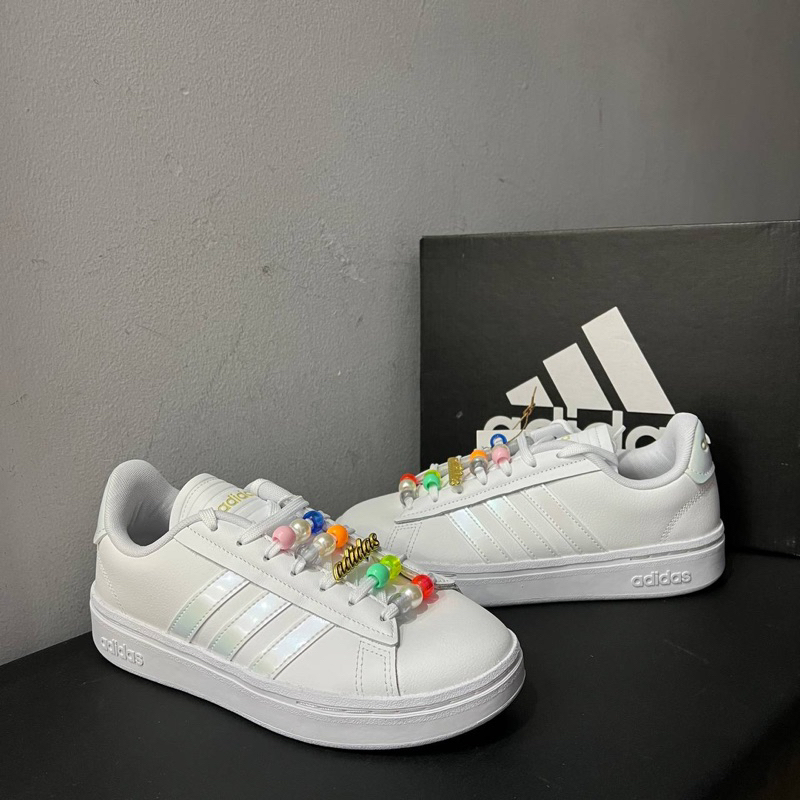 Giày Adidas Grand Court Alpha (Charm tháo rời được) Màu Trắng dành cho Nữ GW1066