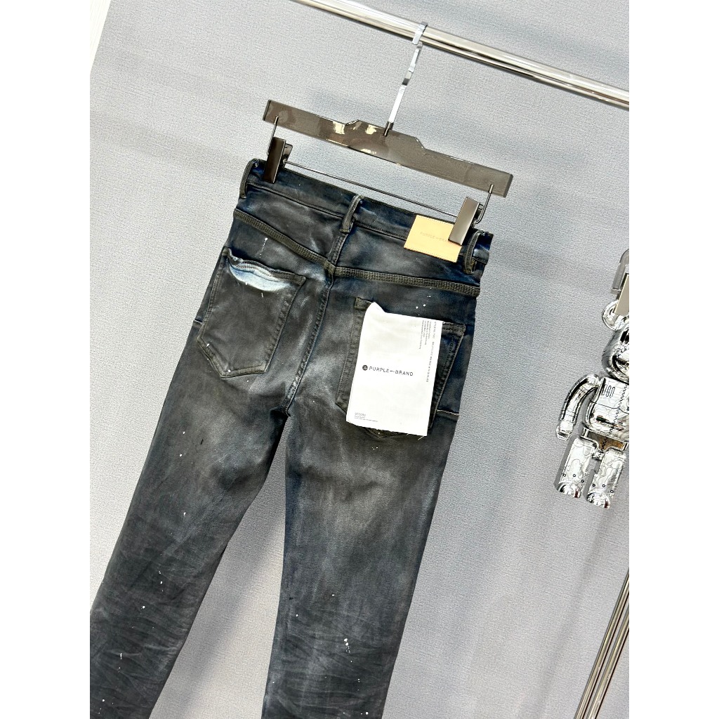 Quần Jean Purple Xanh đậm loang vẩy sơn LA 1-1 on web