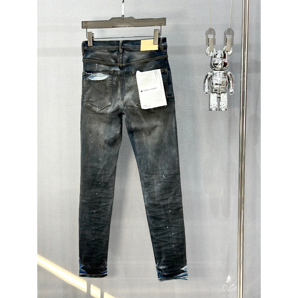 Quần Jean Purple Xanh đậm loang vẩy sơn LA 1-1 on web