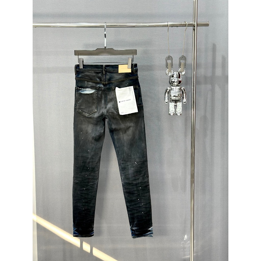 Quần Jean Purple Xanh đậm loang vẩy sơn LA 1-1 on web