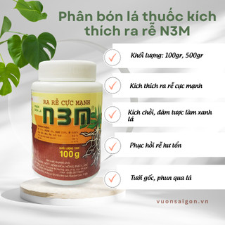 Phân bón lá kích rễ N3M 100gr giúp cây ra rễ nhanh - Green City