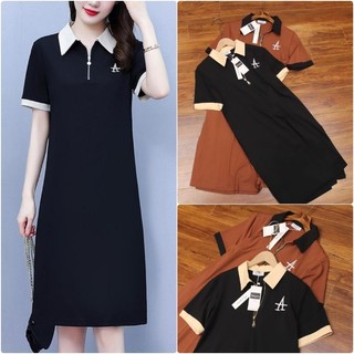 Đầm MOON• dáng A nhẹ, thun cotton 4c dầy dặn, vải mát,  túi sườn 2 bên.