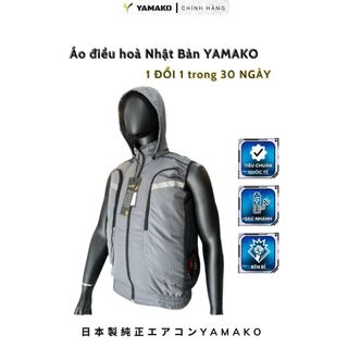  ÁO RỜI Áo khoác quạt điều hoà Nhật Bản YAMAKO bán rời ghile sát nách màu ghi 
