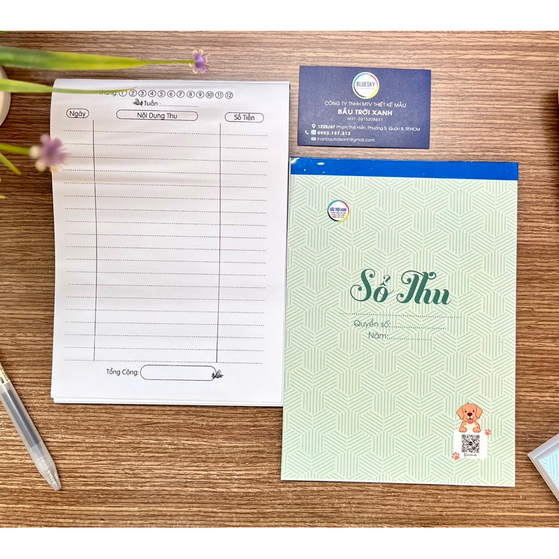 Sổ thu - sổ chi riêng lẻ khổ a5 / 70 tờ quyển giấy 80gsm