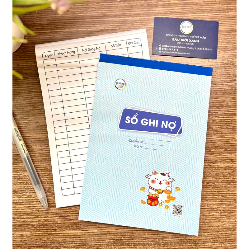 Sổ ghi nợ khổ a5/ 70 tờ giấy 80gsm