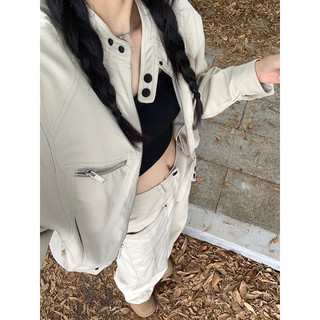 SET áo khoác phối quần chất liệu kaki gió