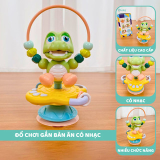 Đồ chơi gắn bàn ăn mẫu cá sấu có nhạc 9BABY