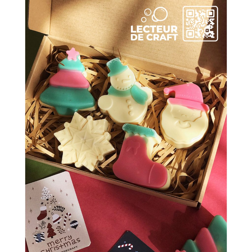 Xà phòng tạo hình Giáng Sinh 60gram giúp dưỡng da phù hợp làm quà tặng Noel
