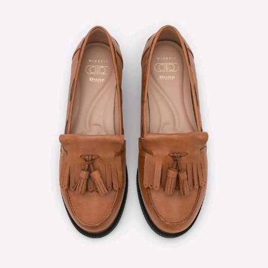 Giày Loafer Nữ, Giày Moca Nữ Đế Thấp Nơ Chuông Tua Rua Màu Nâu Size  36 - 41, Giày Hiệu Xuất Dư YAMI
