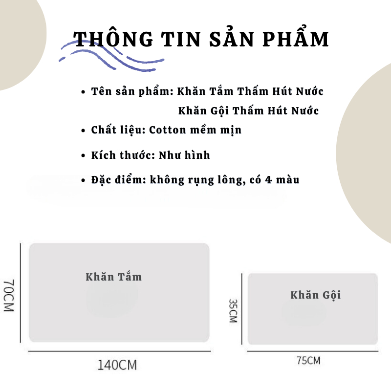 Khăn Tắm Cỡ Lớn XUKA Sợi Nổi Co Giãn Thấm Hút Nước 100% Cotton